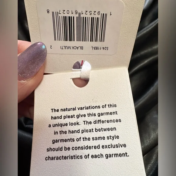 Simkhai Arie Faux Leather Bustier Dress Black White Pleated Strapless Sz 2 NWT - Picture 10 of 16